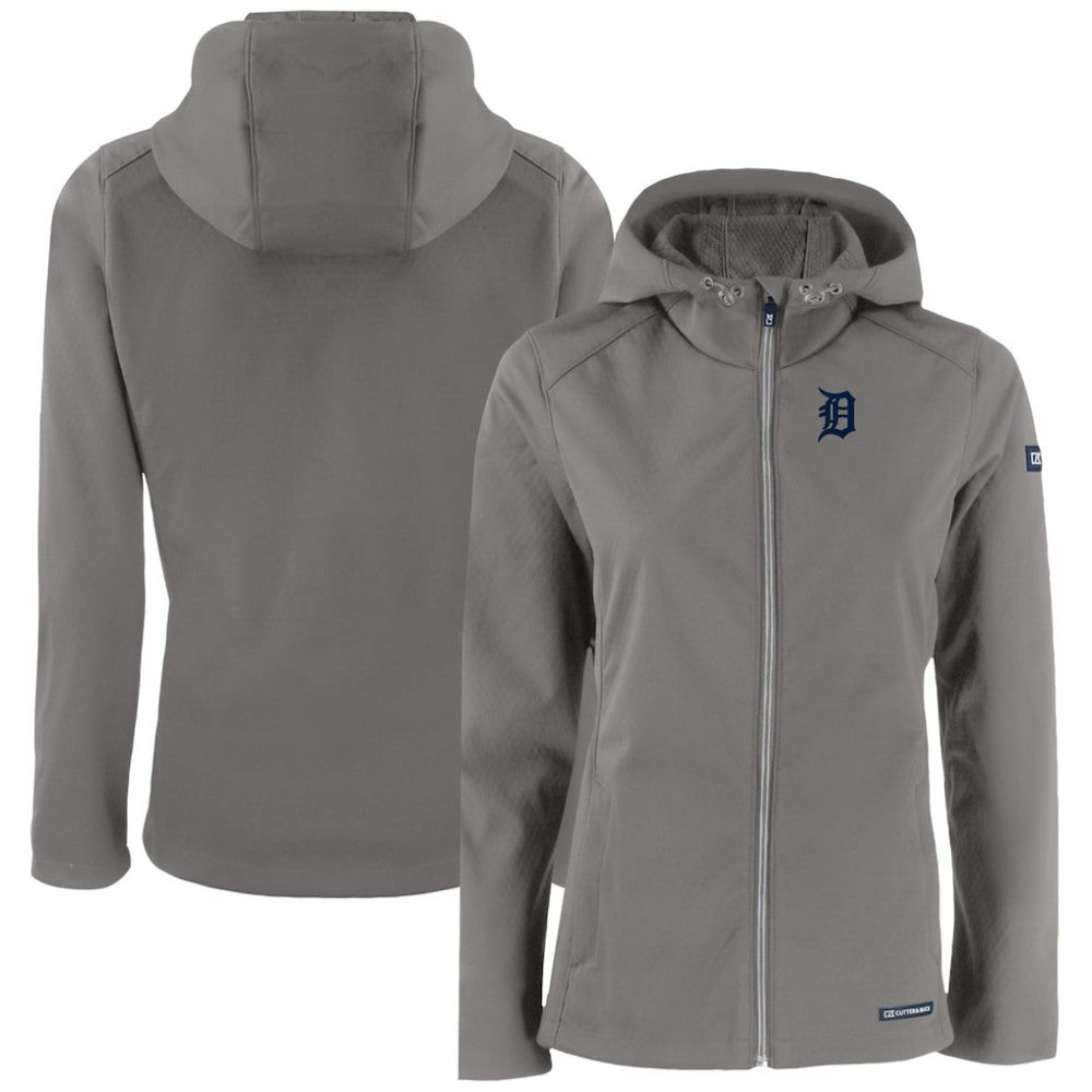 MLB Detroit Tigers Cutter & Buck Women's Evoke Eco Softshell Recycled Full-Zip Jacket