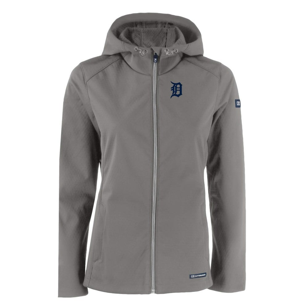 MLB Detroit Tigers Cutter & Buck Women's Evoke Eco Softshell Recycled Full-Zip Jacket