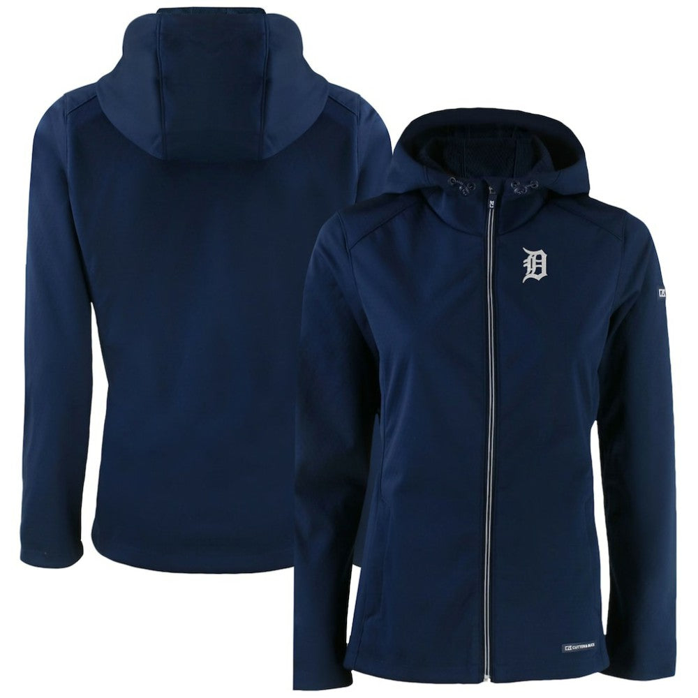 MLB Detroit Tigers Cutter & Buck Women's Evoke Eco Softshell Recycled Full-Zip Jacket