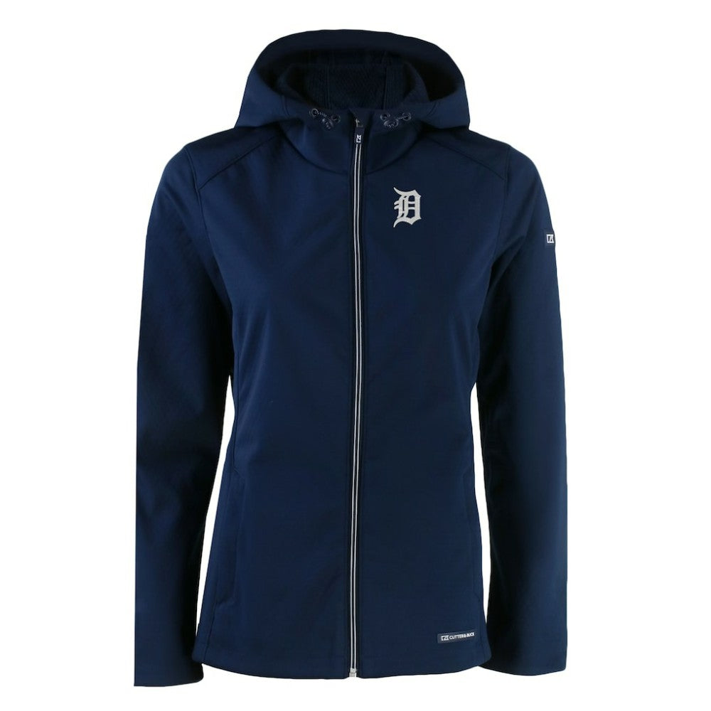 MLB Detroit Tigers Cutter & Buck Women's Evoke Eco Softshell Recycled Full-Zip Jacket
