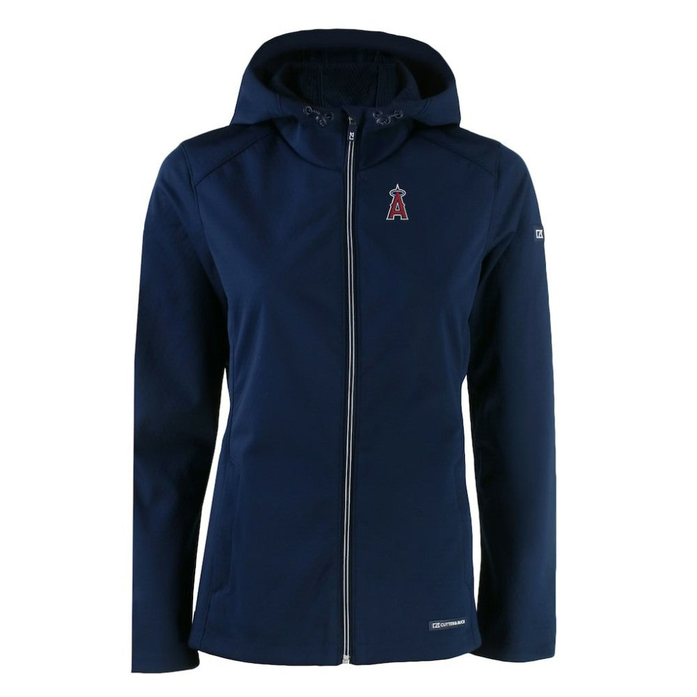 MLB Los Angeles Angels Cutter & Buck Women's Evoke Eco Softshell Recycled Full-Zip Jacket