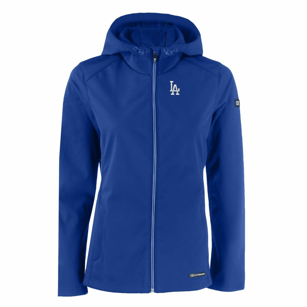 MLB Los Angeles Dodgers Cutter & Buck Women's Evoke Eco Softshell Recycled Full-Zip Jacket
