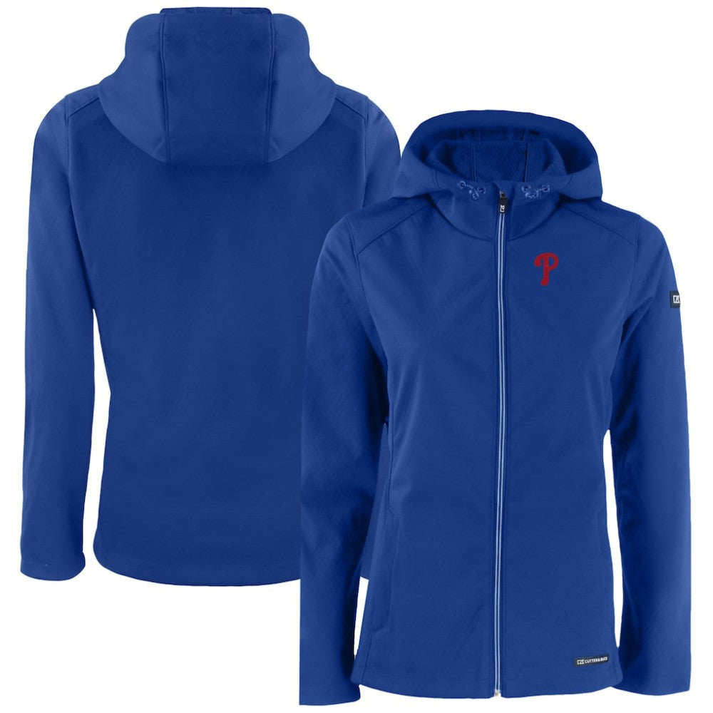 MLB Philadelphia Phillies Cutter & Buck Women's Evoke Eco Softshell Recycled Full-Zip Jacket