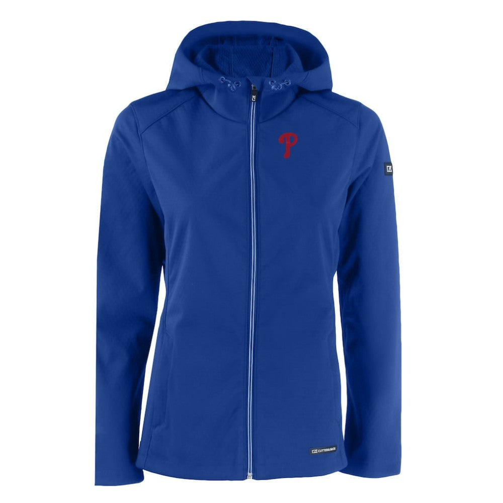MLB Philadelphia Phillies Cutter & Buck Women's Evoke Eco Softshell Recycled Full-Zip Jacket