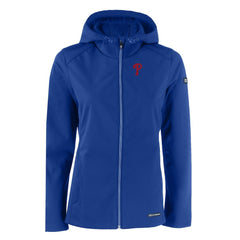 MLB Philadelphia Phillies Cutter & Buck Women's Evoke Eco Softshell Recycled Full-Zip Jacket