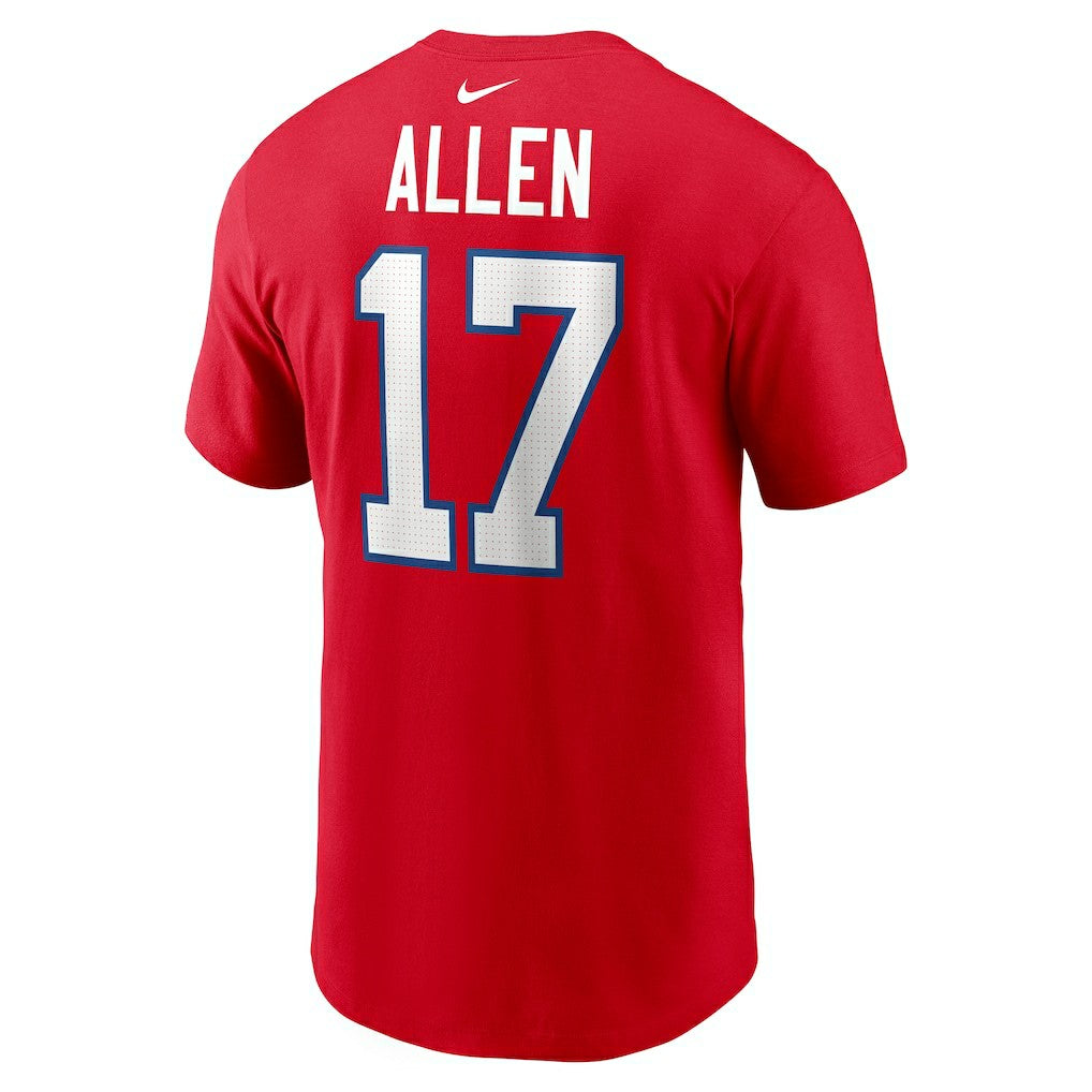 Josh Allen  Player Name & Number T-Shirt - Buffalo Bills