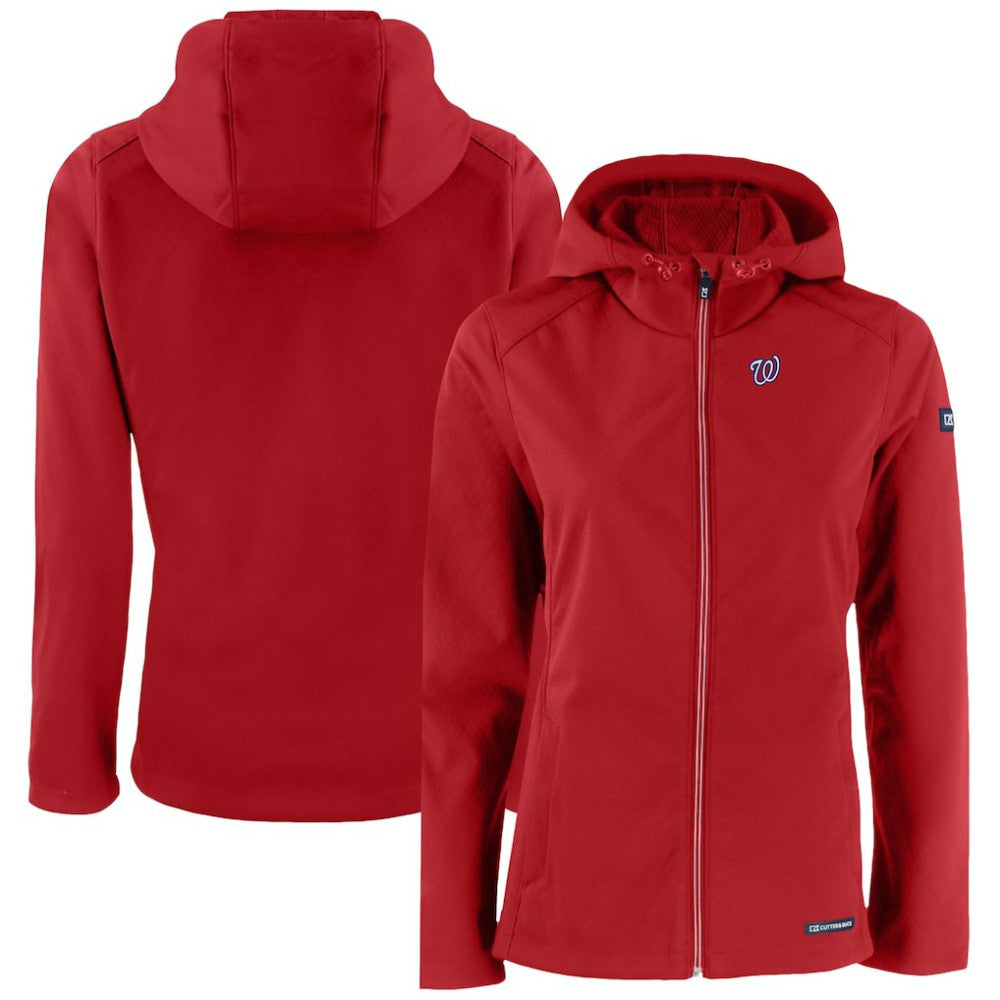 MLB Washington Nationals Cutter & Buck Women's Evoke Eco Softshell Recycled Full-Zip Jacket