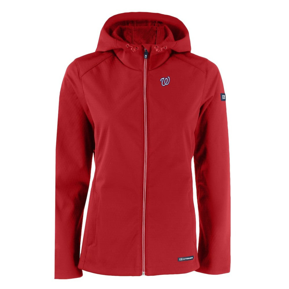 MLB Washington Nationals Cutter & Buck Women's Evoke Eco Softshell Recycled Full-Zip Jacket