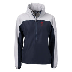 MLB Philadelphia Phillies Cutter & Buck Women's Charter Eco Recycled Half-Zip Anorak Jacket