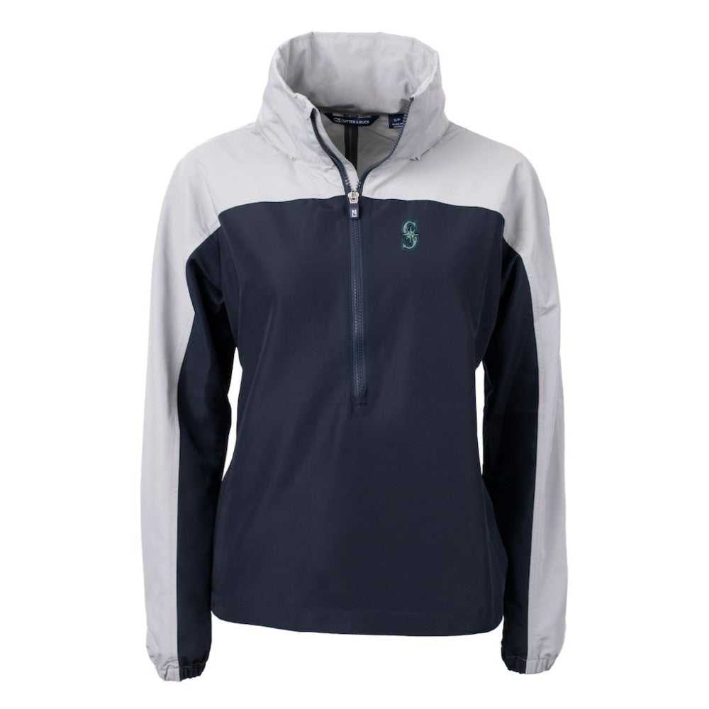 MLB Seattle Mariners Cutter & Buck Women's Charter Eco Recycled Half-Zip Anorak Jacket