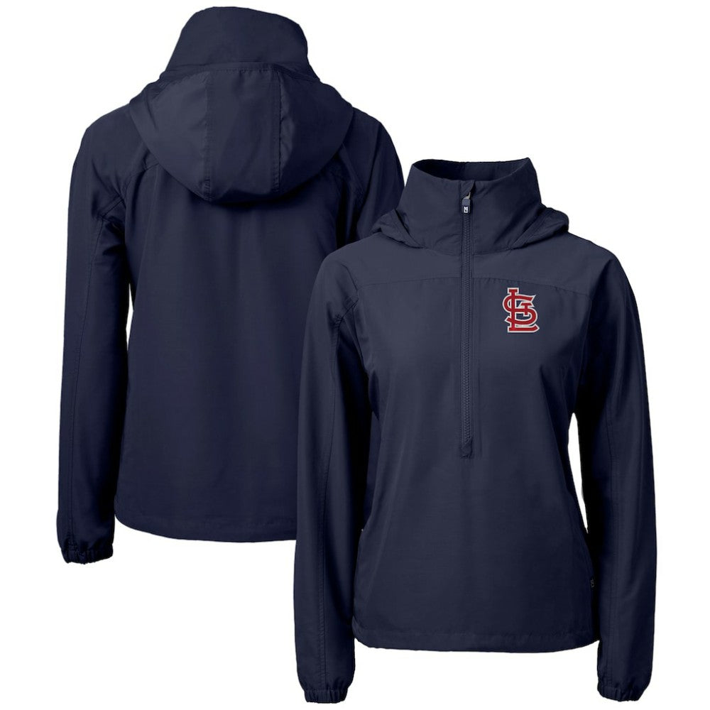 MLB St. Louis Cardinals Cutter & Buck Women's Charter Eco Recycled Half-Zip Anorak Jacket