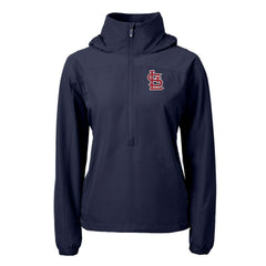 MLB St. Louis Cardinals Cutter & Buck Women's Charter Eco Recycled Half-Zip Anorak Jacket