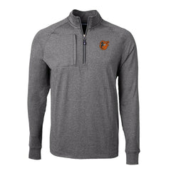 MLB Baltimore Orioles Cutter & Buck Big & Tall Adapt Eco Knit Stretch Recycled Quarter-Zip Pullover Top