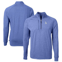MLB Los Angeles Dodgers Cutter & Buck Big & Tall Adapt Eco Knit Stretch Recycled Quarter-Zip Pullover Top