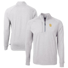 MLB San Diego Padres Cutter & Buck Big & Tall Adapt Eco Knit Stretch Recycled Quarter-Zip Pullover Top
