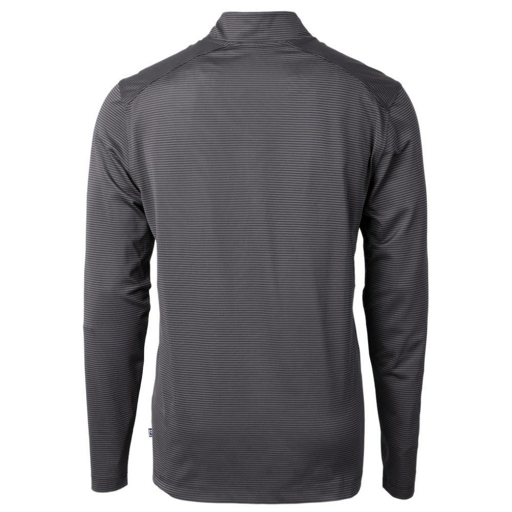 MLB Baltimore Orioles Cutter & Buck Virtue Eco Pique Micro Stripe Big & Tall Recycled Quarter-Zip Pullover Top