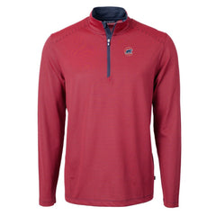 MLB Chicago Cubs Cutter & Buck Virtue Eco Pique Micro Stripe Big & Tall Recycled Quarter-Zip Pullover Top