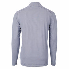 MLB Cleveland Guardians Cutter & Buck Virtue Eco Pique Micro Stripe Big & Tall Recycled Quarter-Zip Pullover Top