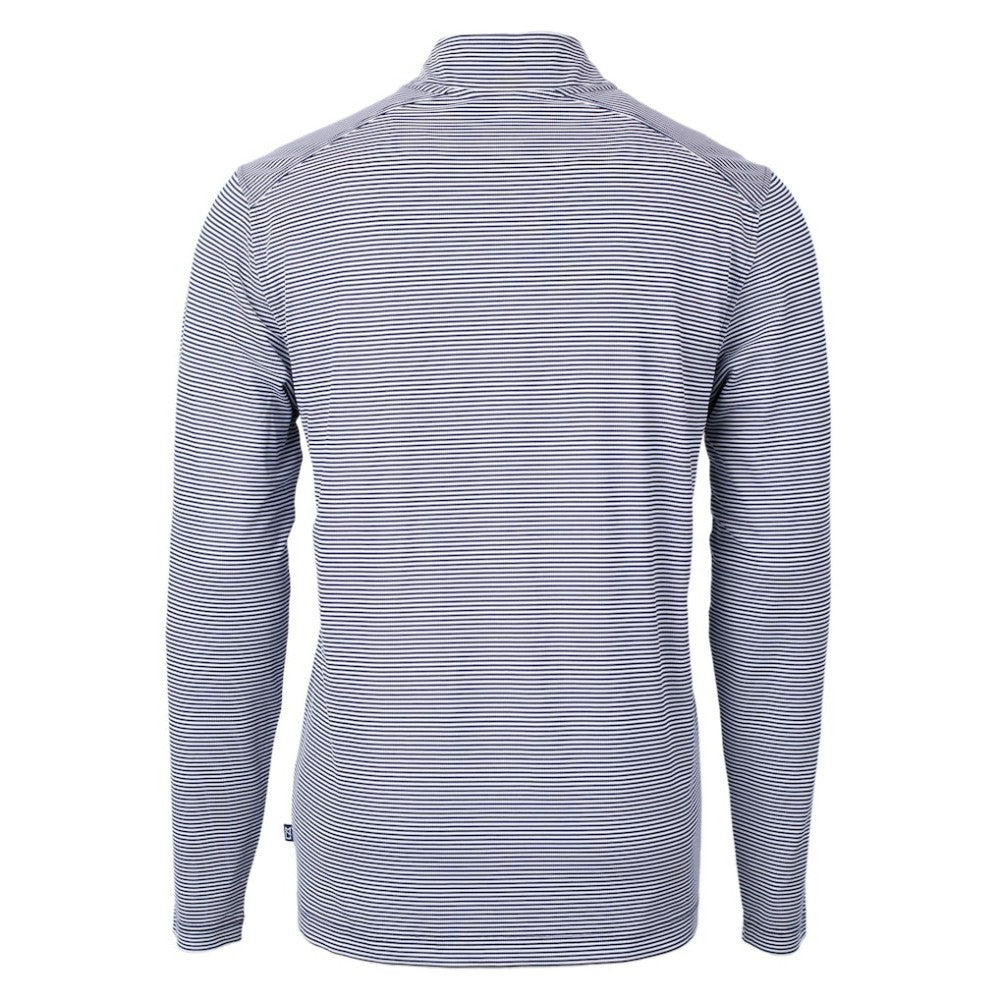 MLB Houston Astros Cutter & Buck Virtue Eco Pique Micro Stripe Big & Tall Recycled Quarter-Zip Pullover Top