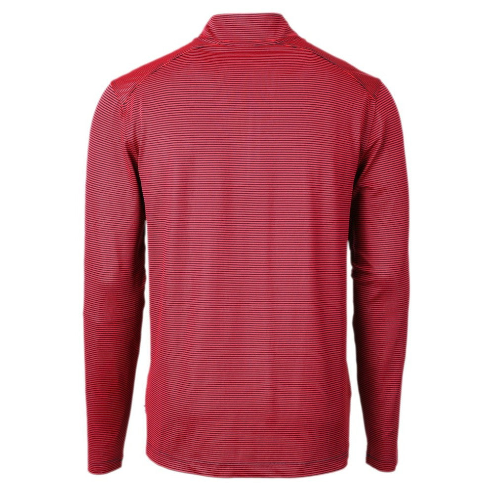 MLB Philadelphia Phillies Cutter & Buck Virtue Eco Pique Micro Stripe Big & Tall Recycled Quarter-Zip Pullover Top