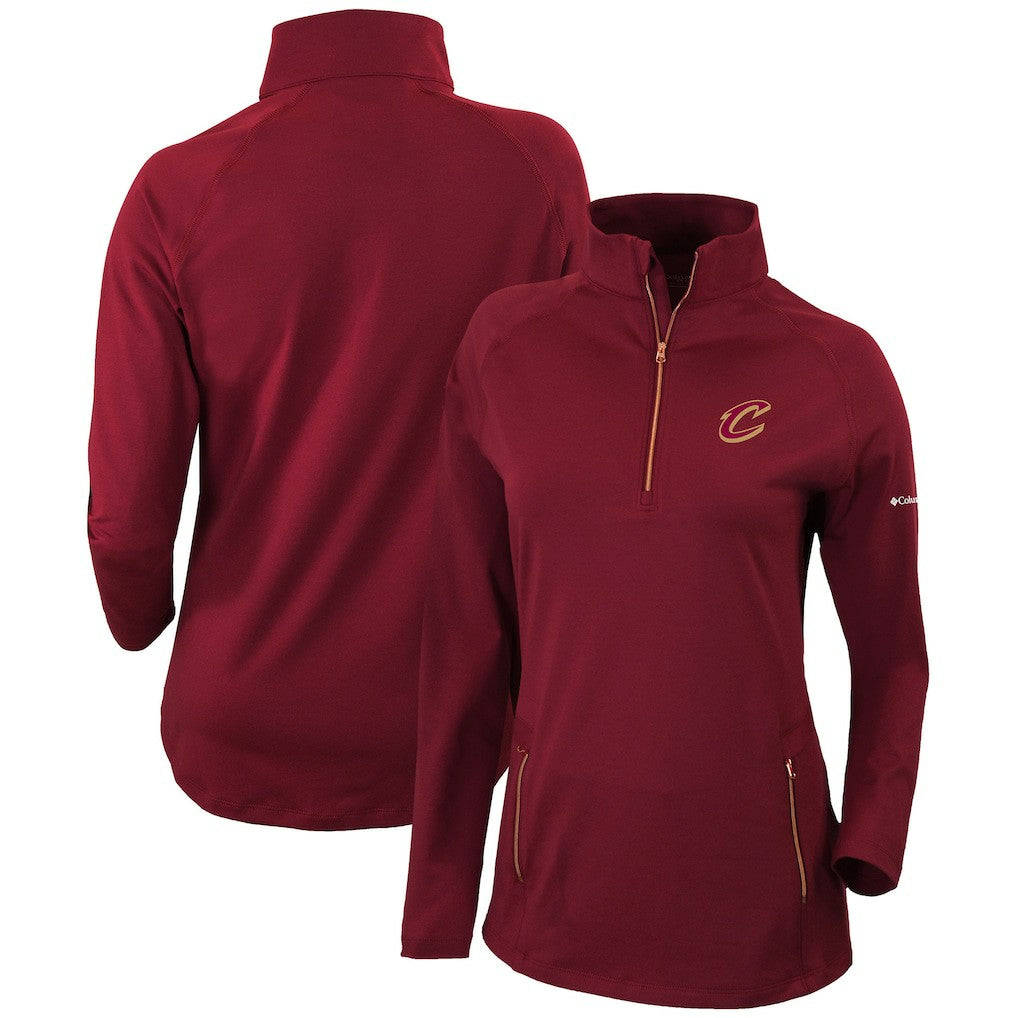 NBA Cleveland Cavaliers Women's Omni-Wick Outward Nine Quarter-Zip Pullover Top sale