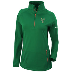 NBA Milwaukee Bucks Women's Omni-Wick Outward Nine Quarter-Zip Pullover Top