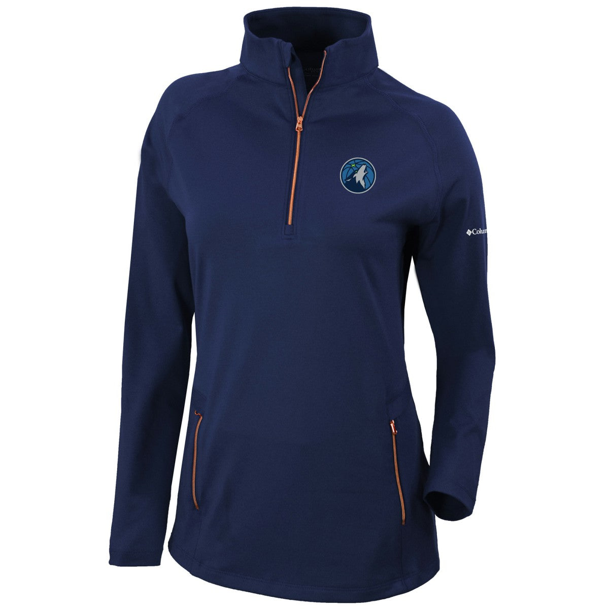 NBA Minnesota Timberwolves Women's Omni-Wick Outward Nine Quarter-Zip Pullover Top