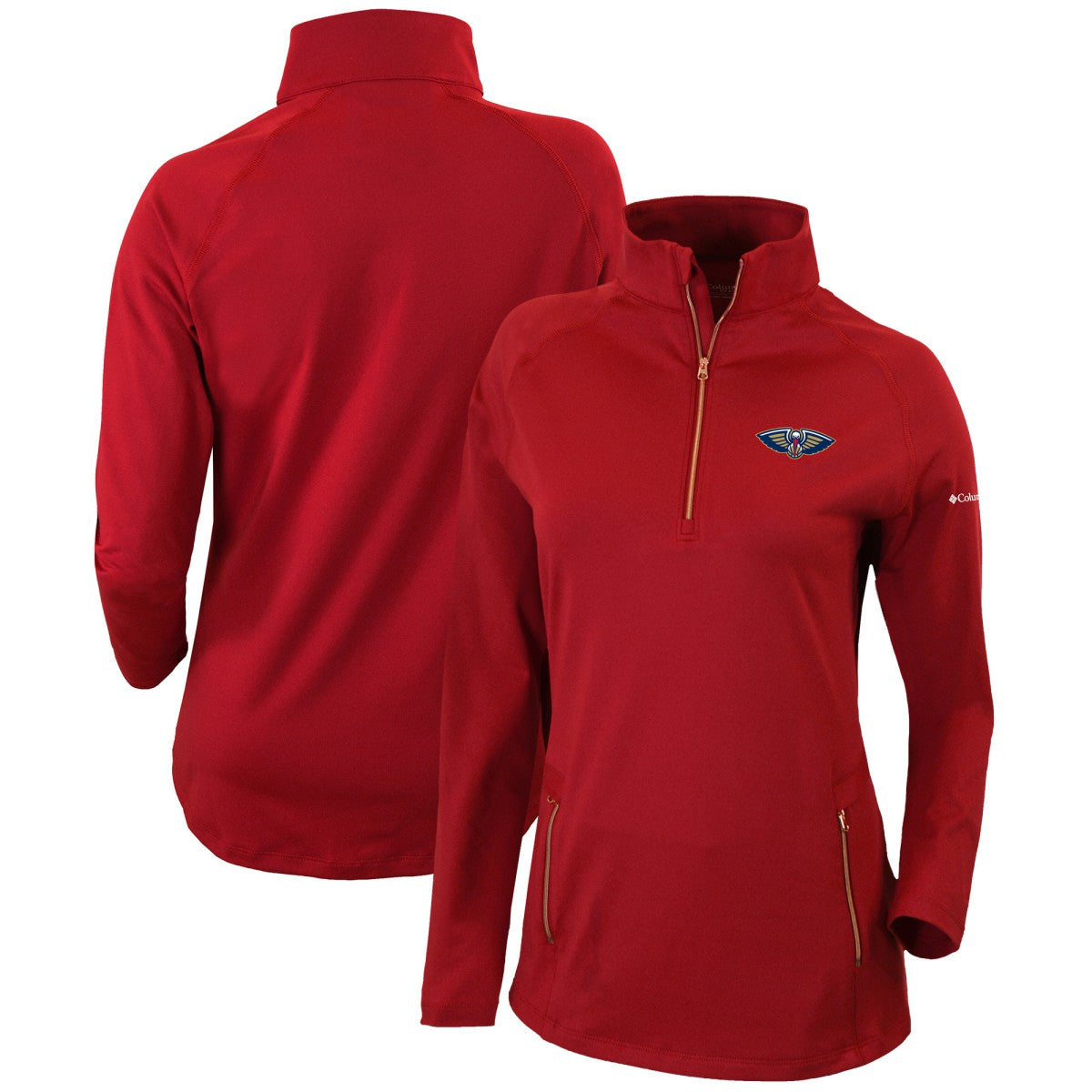 NBA New Orleans Pelicans Women's Omni-Wick Outward Nine Quarter-Zip Pullover Top