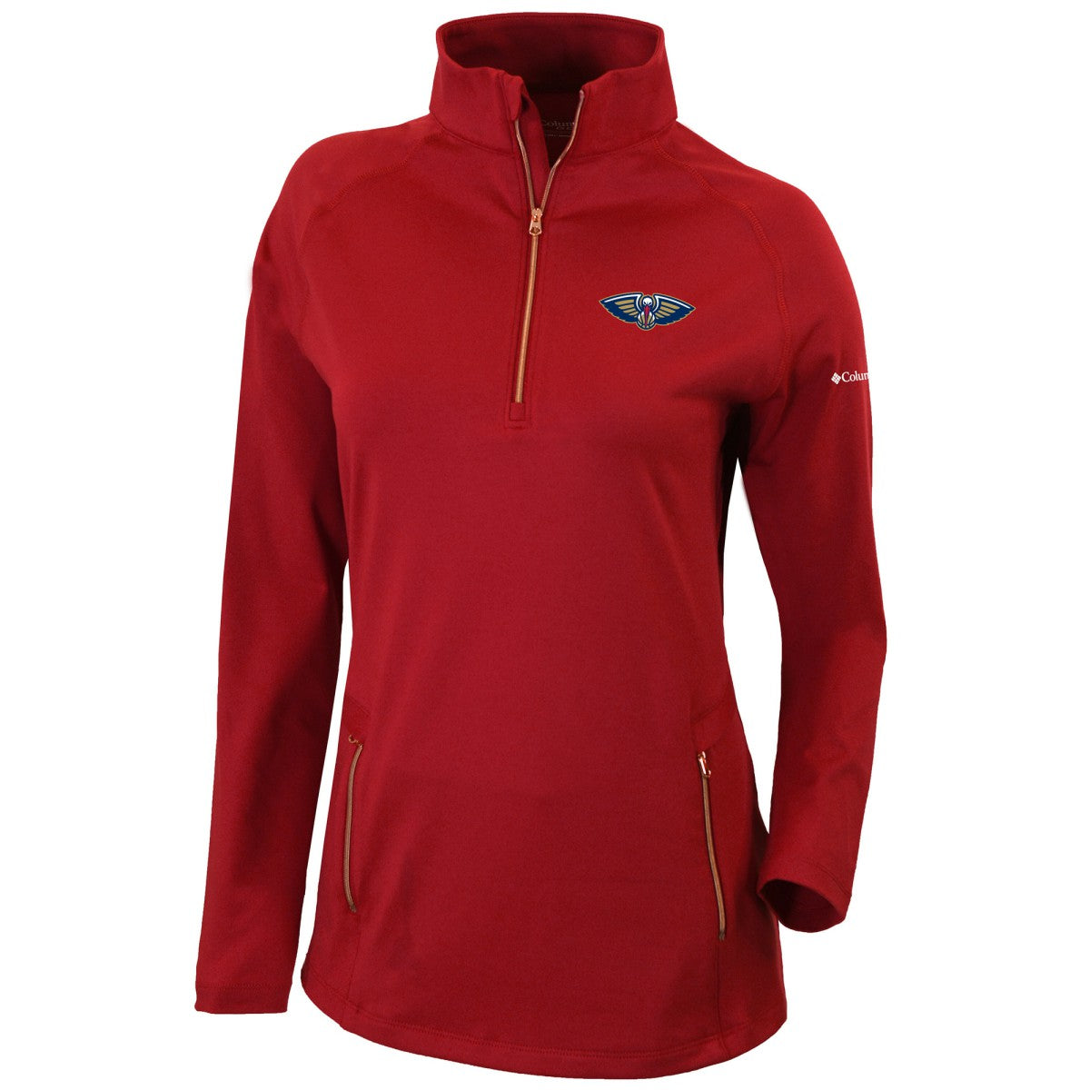 NBA New Orleans Pelicans Women's Omni-Wick Outward Nine Quarter-Zip Pullover Top
