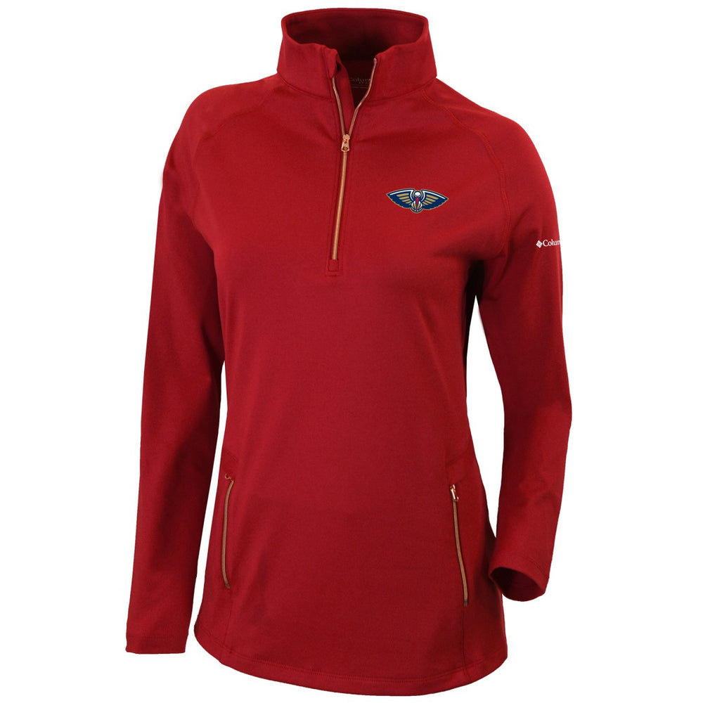 NBA New Orleans Pelicans Women's Omni-Wick Outward Nine Quarter-Zip Pullover Top
