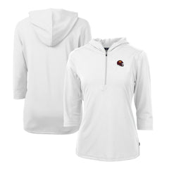 Cutter & Buck Women's Helmet Logo DryTec Virtue Eco Pique Recycled Half-Zip Pullover Hoodie - Washington Commanders