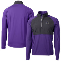 Cutter & Buck Helmet Adapt Eco Knit Hybrid Recycled Quarter-Zip Pullover Top - Minnesota Vikings