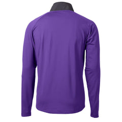 Cutter & Buck Helmet Adapt Eco Knit Hybrid Recycled Quarter-Zip Pullover Top - Minnesota Vikings