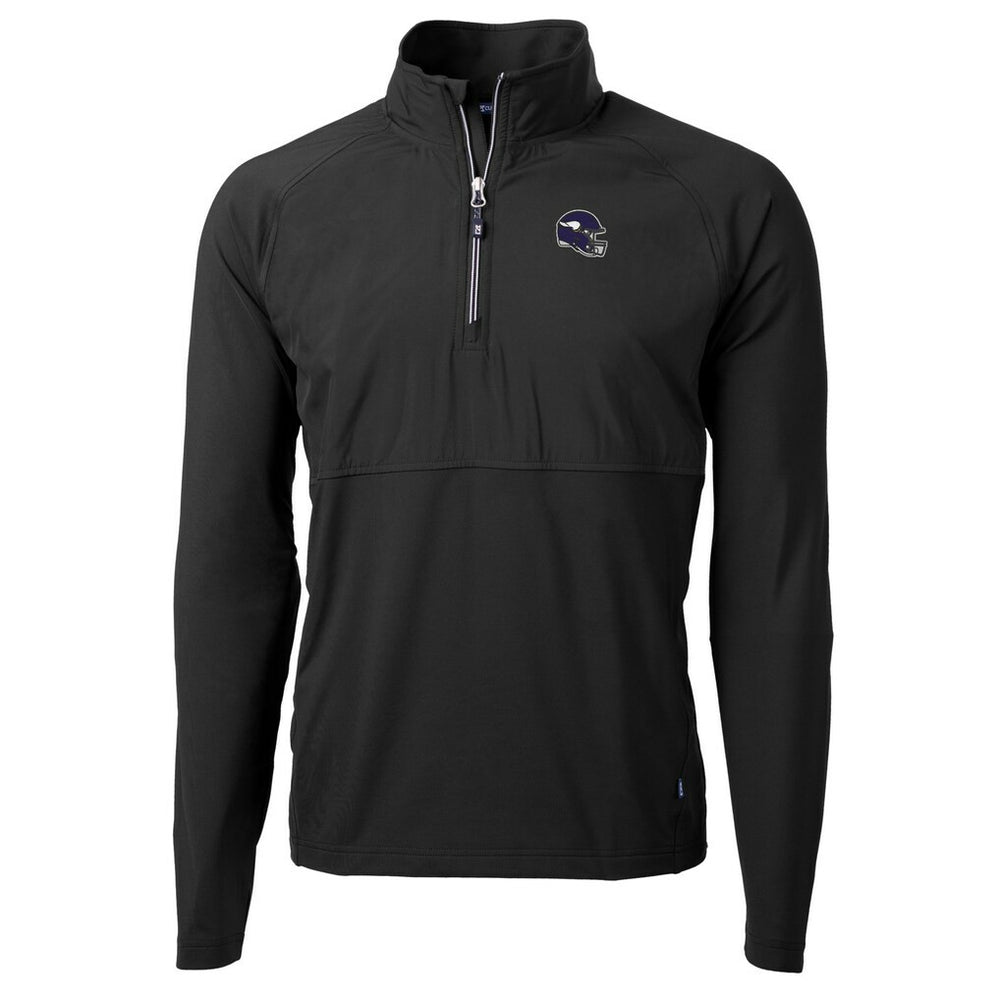 Cutter & Buck Helmet Adapt Eco Knit Hybrid Recycled Quarter-Zip Pullover Top - Minnesota Vikings