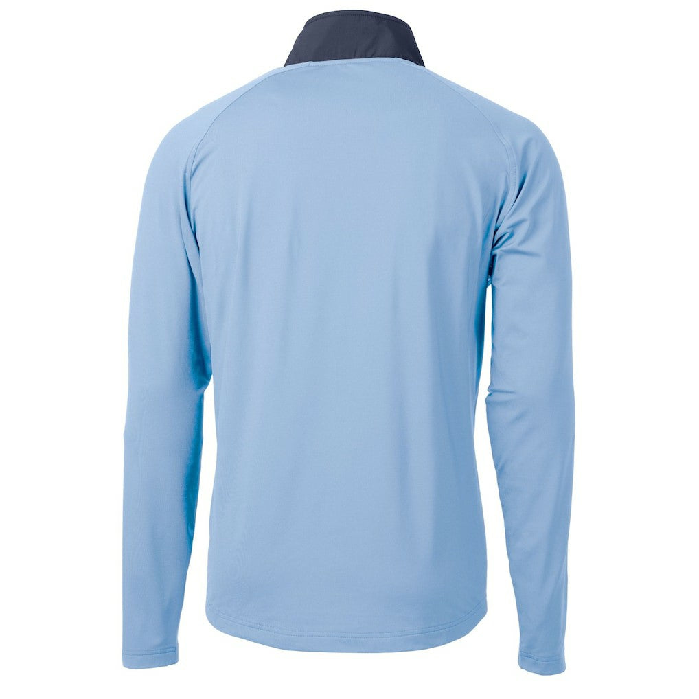 Cutter & Buck Helmet Adapt Eco Knit Hybrid Recycled Quarter-Zip Pullover Top - Los Angeles Chargers