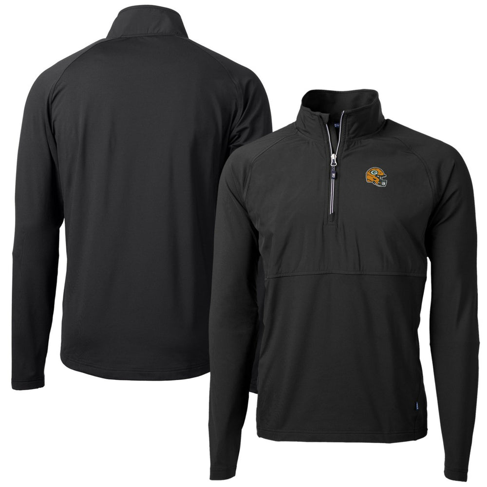 Cutter & Buck Helmet Adapt Eco Knit Hybrid Recycled Quarter-Zip Pullover Top - Green Bay Packers