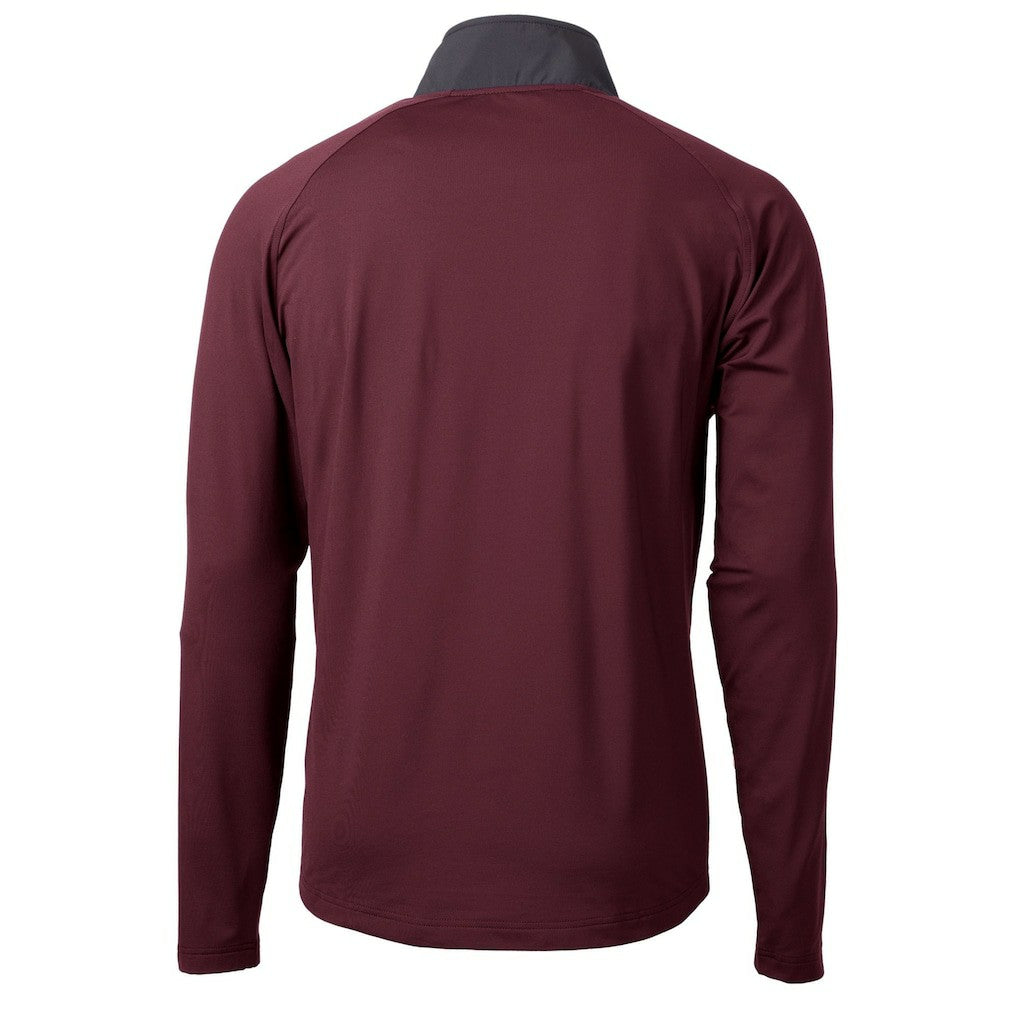 Cutter & Buck Helmet Adapt Eco Knit Hybrid Recycled Quarter-Zip Pullover Top - Washington Commanders