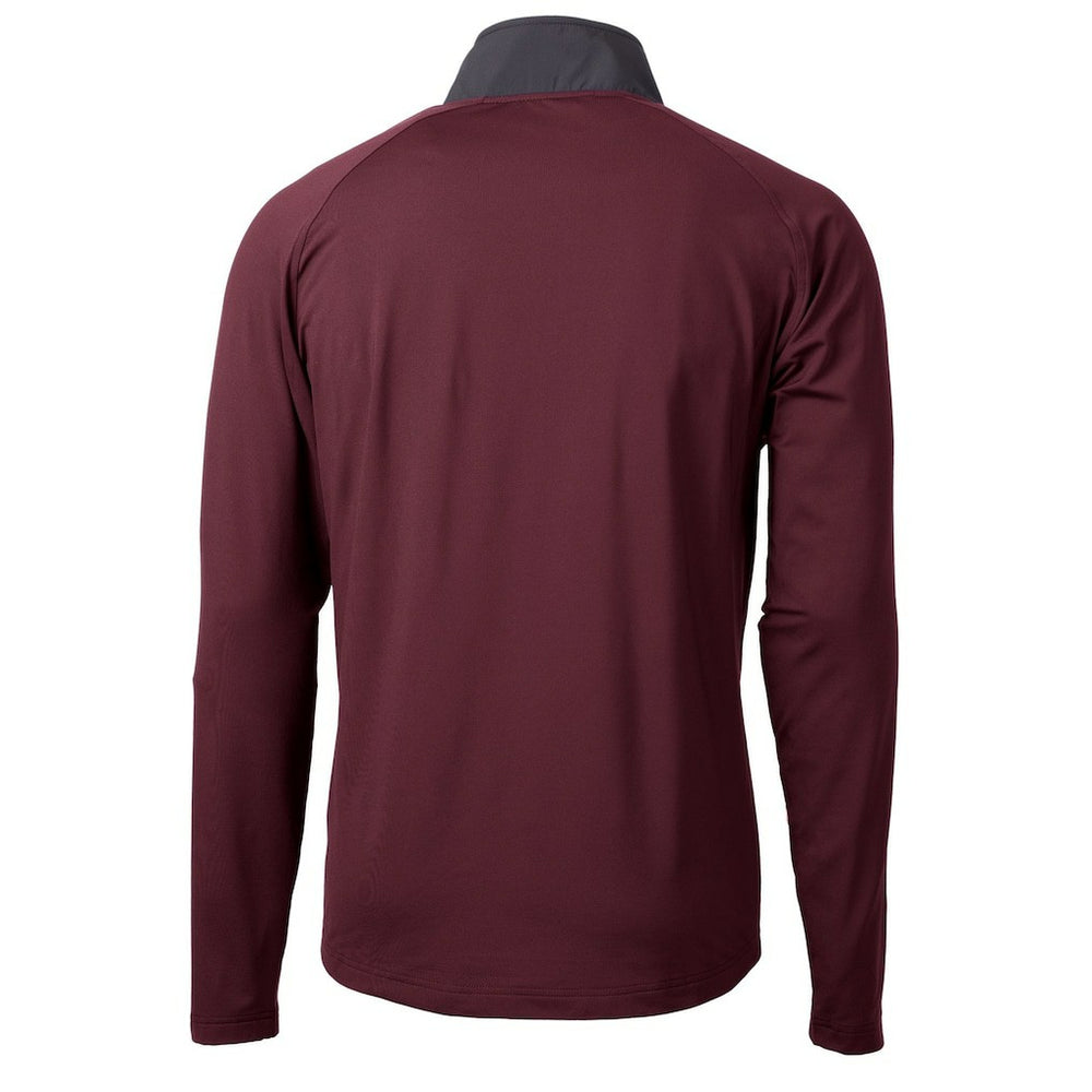 Cutter & Buck Helmet Adapt Eco Knit Hybrid Recycled Quarter-Zip Pullover Top - Washington Commanders