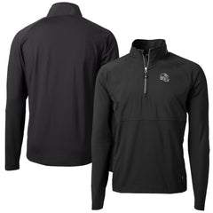 Cutter & Buck Helmet Adapt Eco Knit Hybrid Recycled Quarter-Zip Pullover Top - Carolina Panthers
