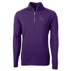 Cutter & Buck Helmet Adapt Eco Knit Stretch Recycled Quarter-Zip Pullover Top - Minnesota Vikings