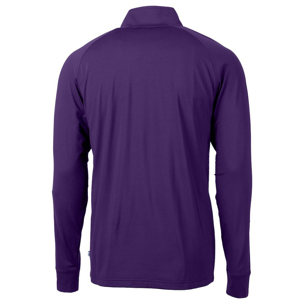Cutter & Buck Helmet Adapt Eco Knit Stretch Recycled Quarter-Zip Pullover Top - Minnesota Vikings