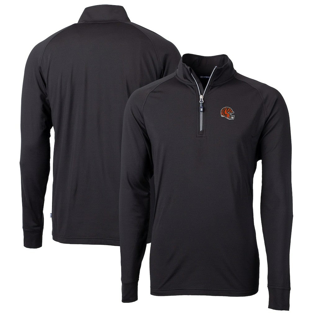 Cutter & Buck Helmet Adapt Eco Knit Stretch Recycled Quarter-Zip Pullover Top - Cincinnati Bengals
