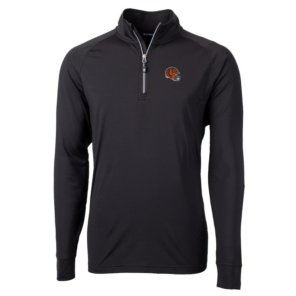 Cutter & Buck Helmet Adapt Eco Knit Stretch Recycled Quarter-Zip Pullover Top - Cincinnati Bengals