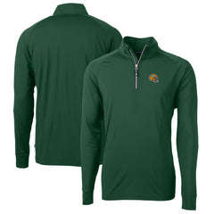 Cutter & Buck Helmet Adapt Eco Knit Stretch Recycled Quarter-Zip Pullover Top - Green Bay Packers