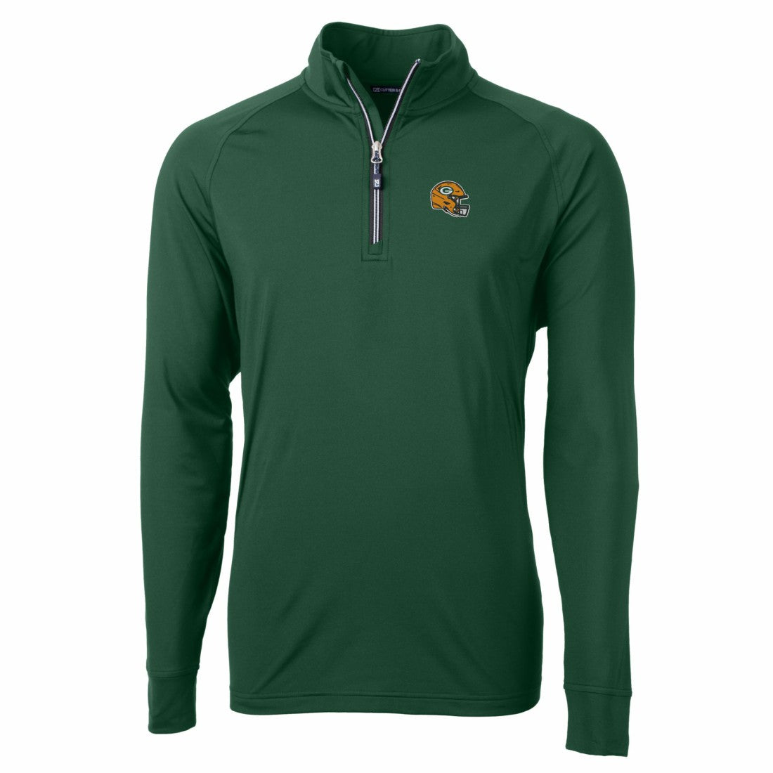 Cutter & Buck Helmet Adapt Eco Knit Stretch Recycled Quarter-Zip Pullover Top - Green Bay Packers