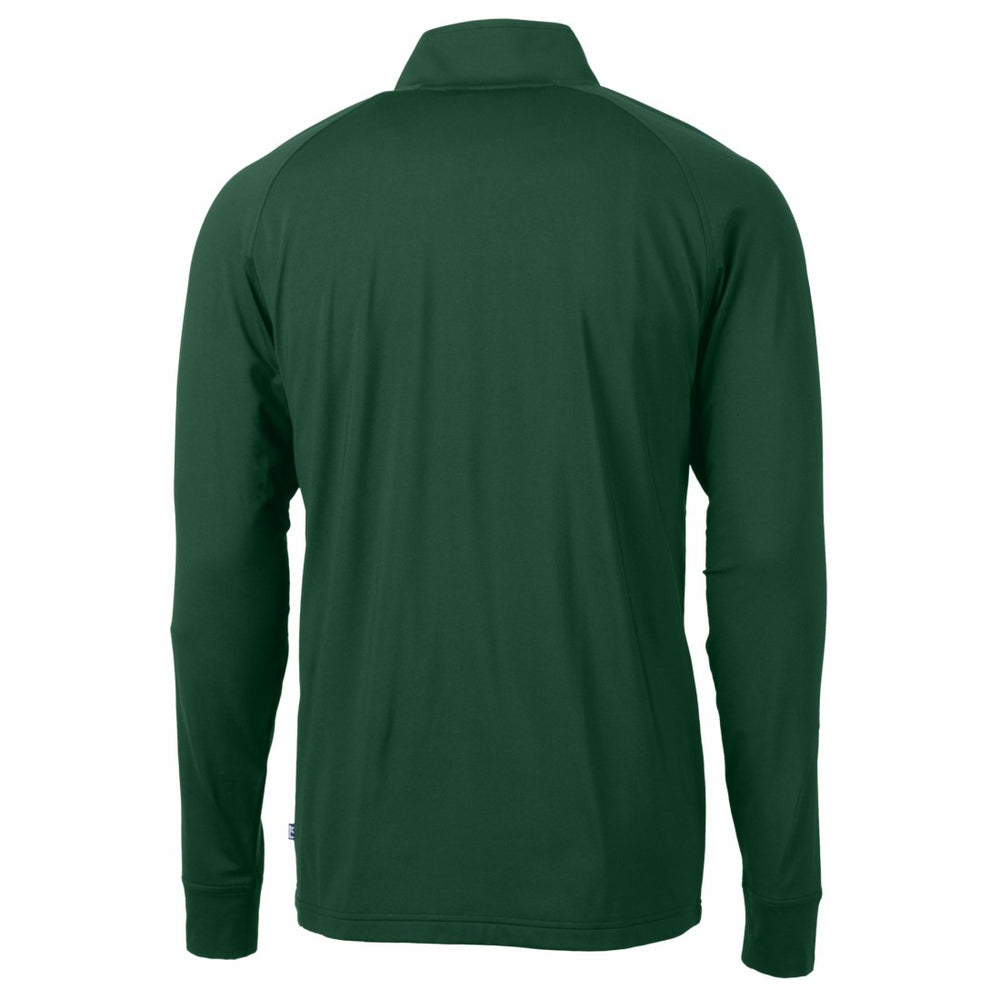 Cutter & Buck Helmet Adapt Eco Knit Stretch Recycled Quarter-Zip Pullover Top - Green Bay Packers
