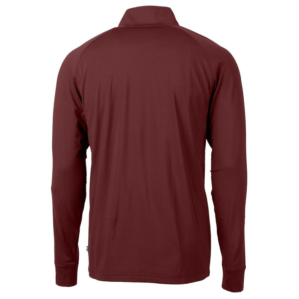 Cutter & Buck Helmet Adapt Eco Knit Stretch Recycled Quarter-Zip Pullover Top - Washington Commanders