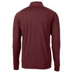 Cutter & Buck Helmet Adapt Eco Knit Stretch Recycled Quarter-Zip Pullover Top - Washington Commanders