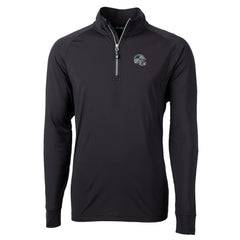 Cutter & Buck Helmet Adapt Eco Knit Stretch Recycled Quarter-Zip Pullover Top - Carolina Panthers