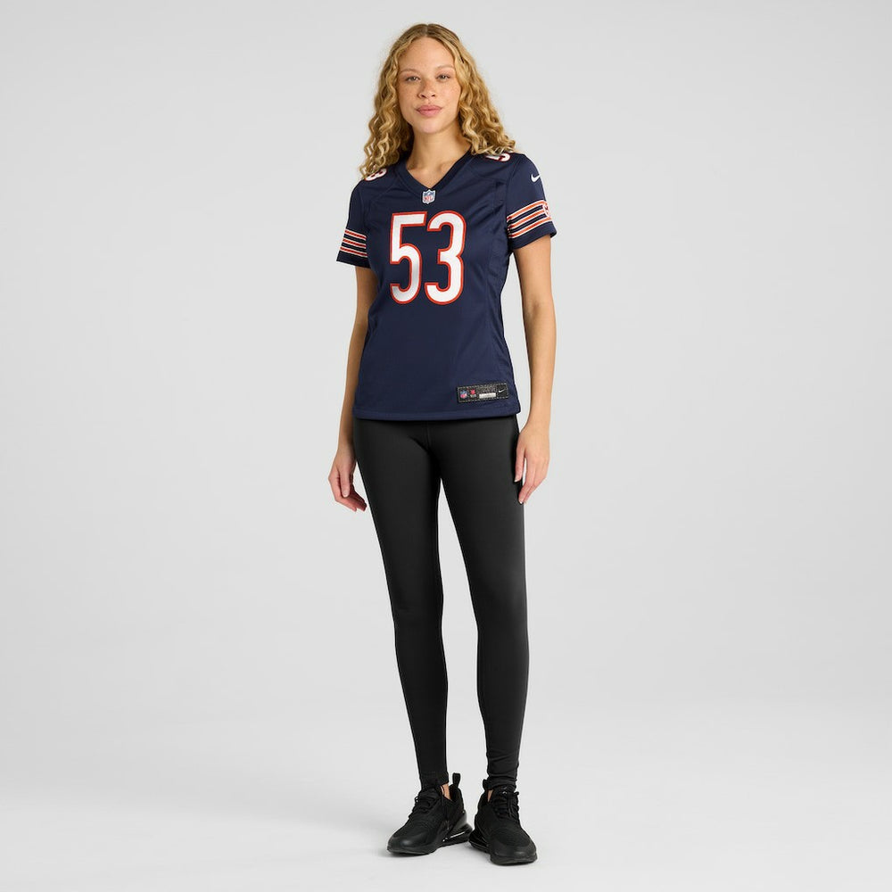 TJ Edwards  Women's Game Player Jersey - Chicago Bears